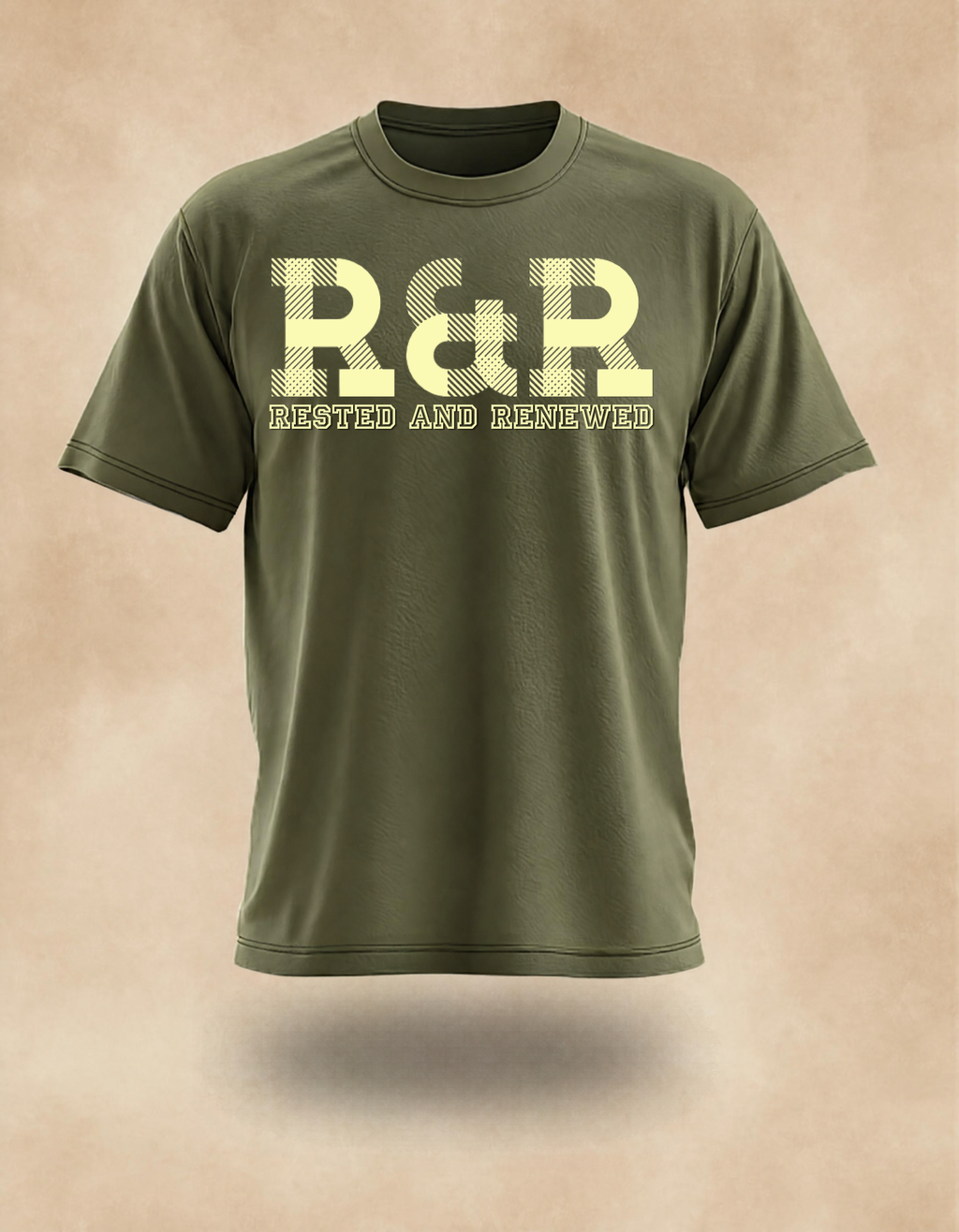 R&R Rested and Renewed Fall T‑Shirt (Light Yellow print) – Christian Apparel