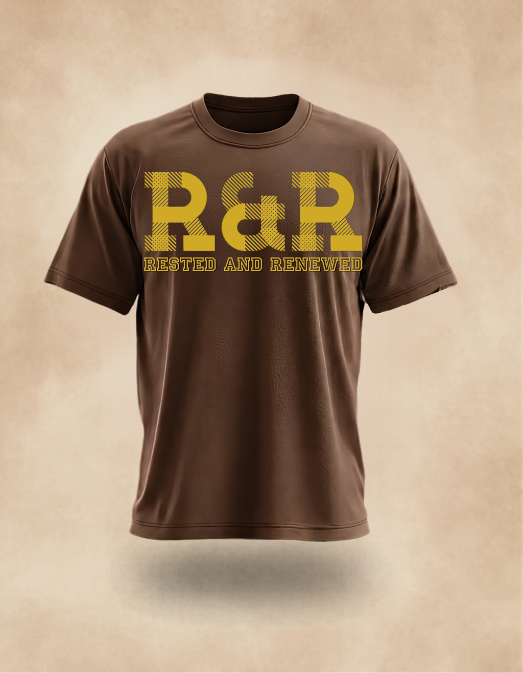 R&R Rested and Renewed Fall T-shirt (Gold print) – Christian Apparel