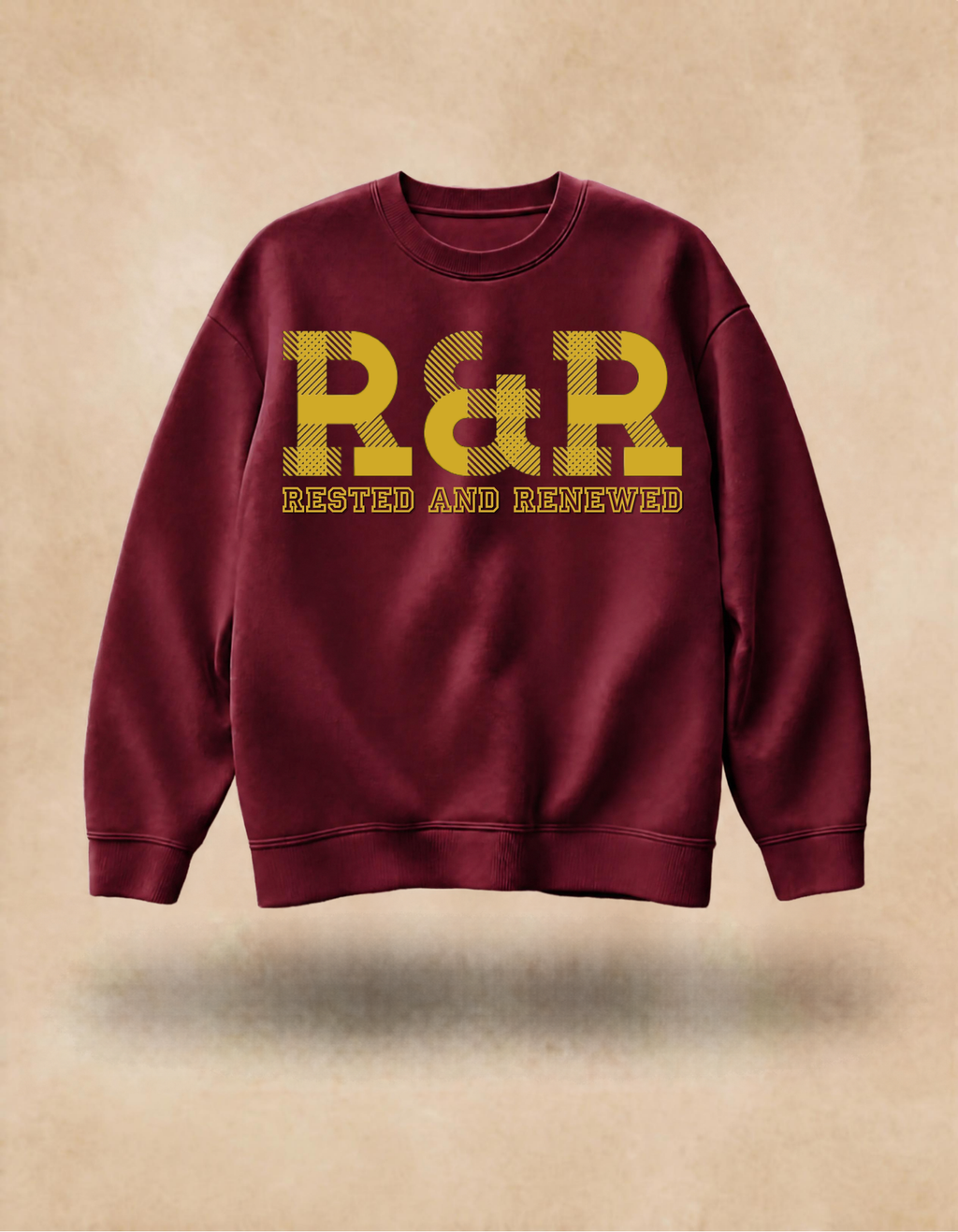 R&R Rested and Renewed Fall Sweatshirt (Gold print) – Christian Apparel
