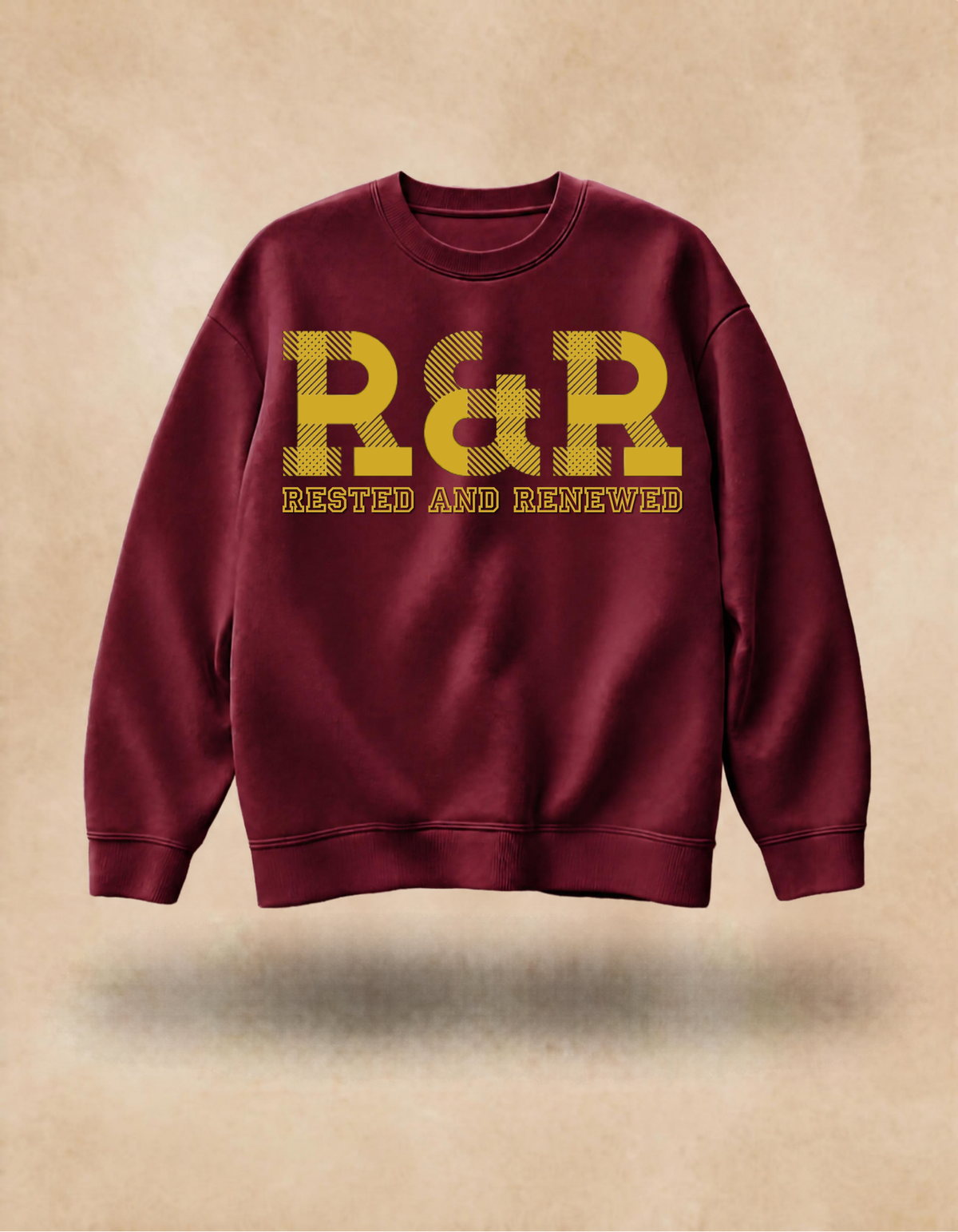 R&R Rested and Renewed Fall Sweatshirt (Gold print) – Christian Apparel