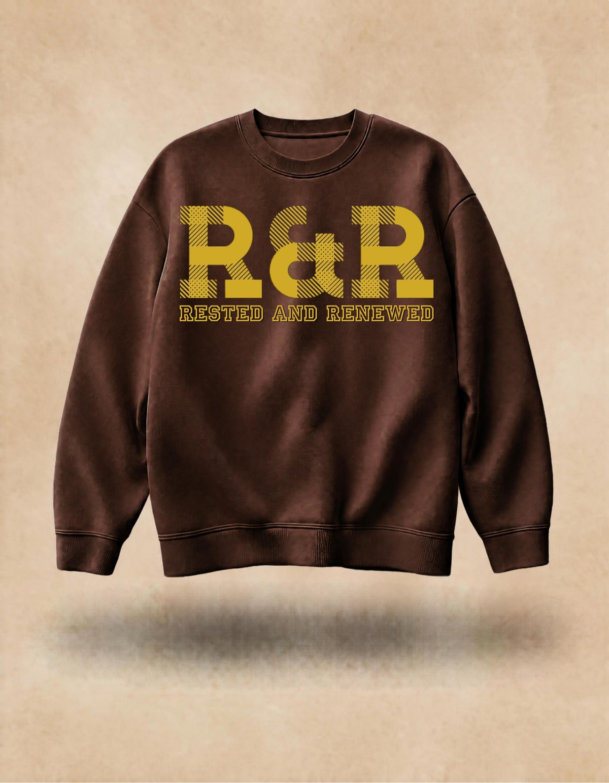 R&R Rested and Renewed Fall Sweatshirt (Gold print) – Christian Apparel