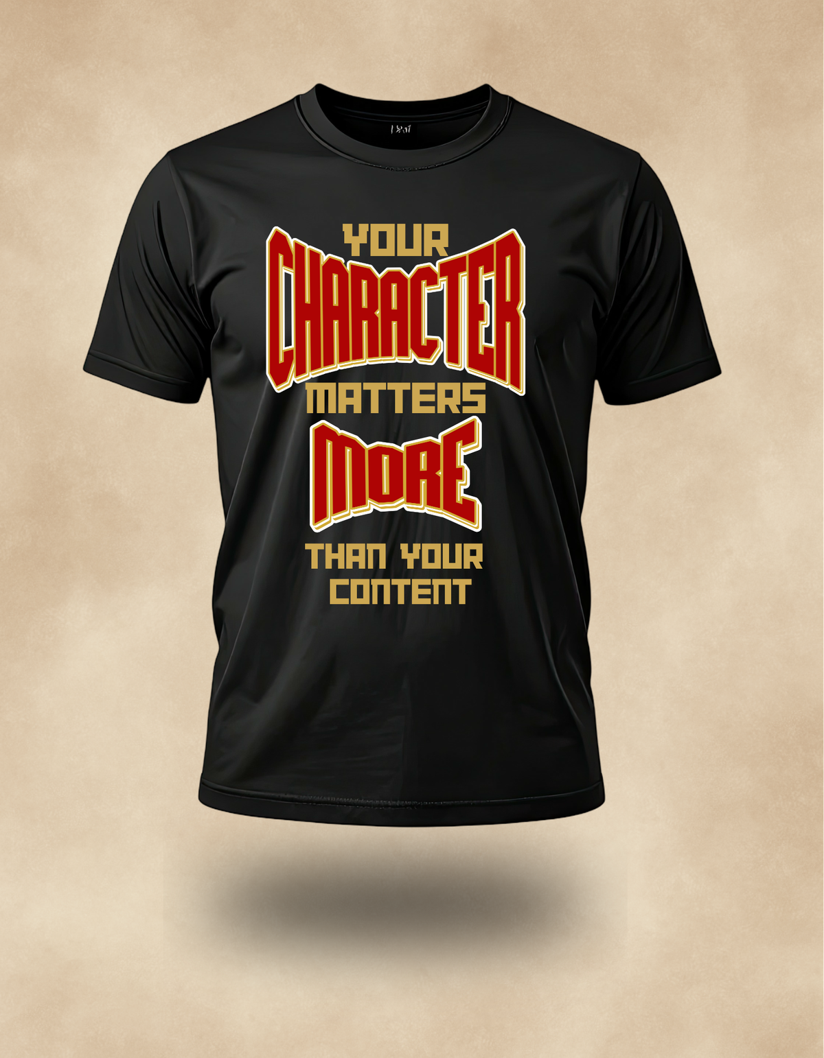 Character Matters More Tee (Red print) – Christian Streetwear