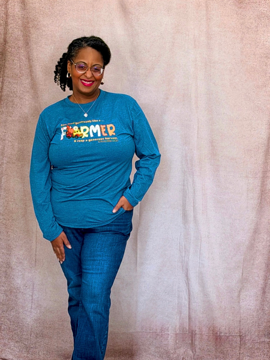 Joyful Harvest FARMER Long Sleeve – Scripture Inspired