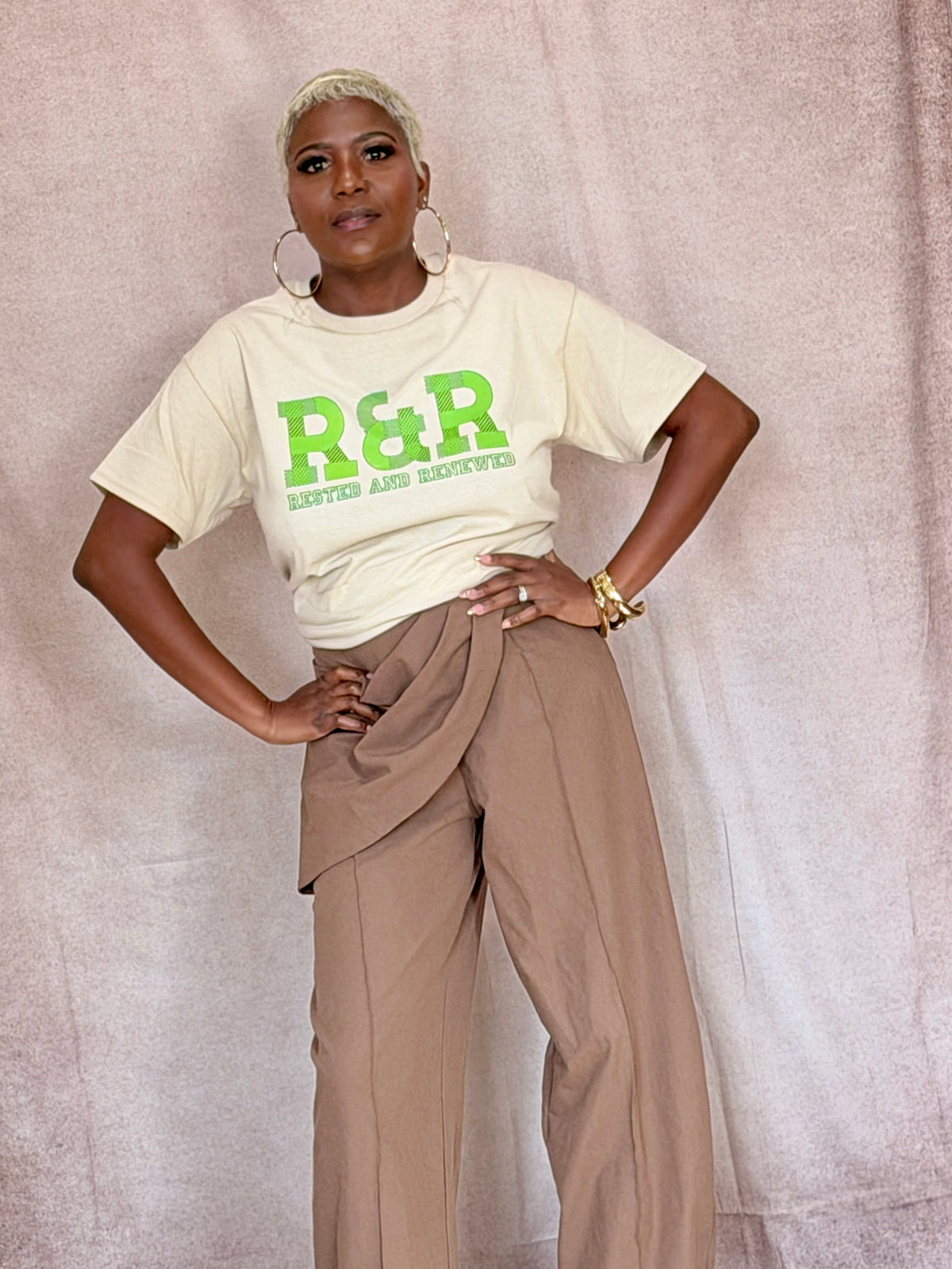 R&R Rested and Renewed Fall T‑Shirt (Lime Green print) – Christian Apparel
