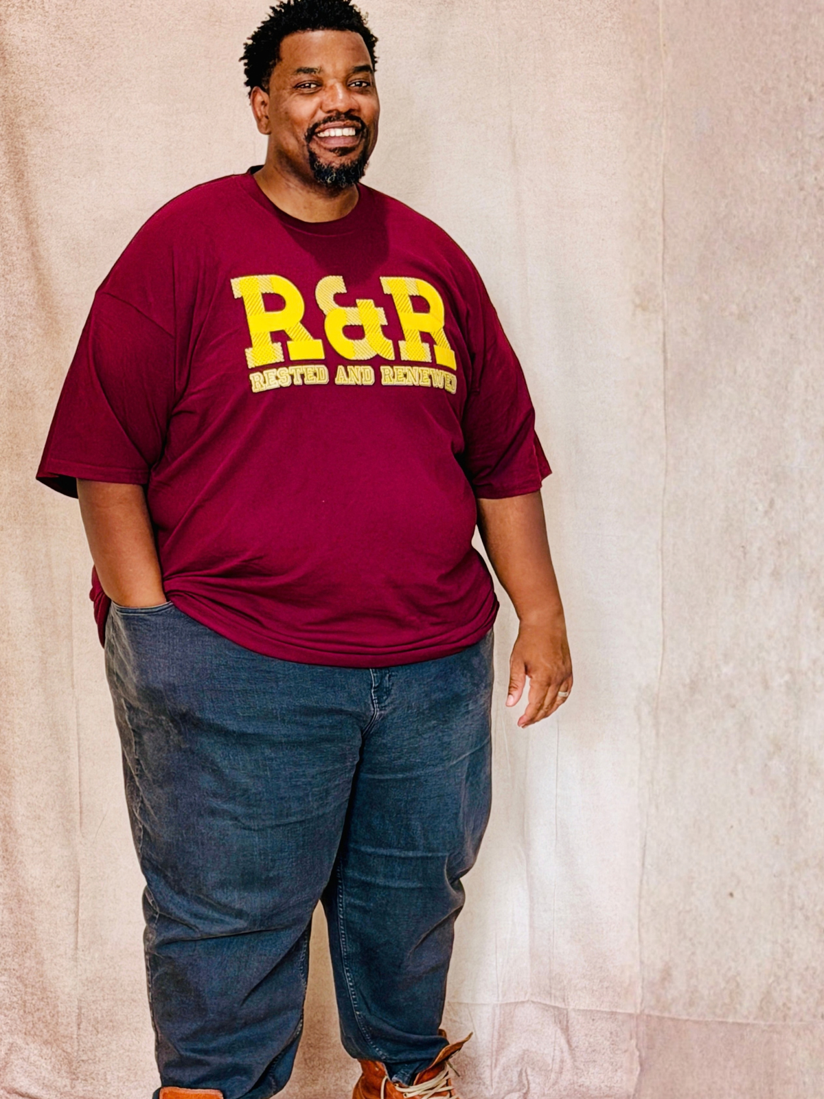 R&R Rested and Renewed Fall T-shirt (Gold print) – Christian Apparel