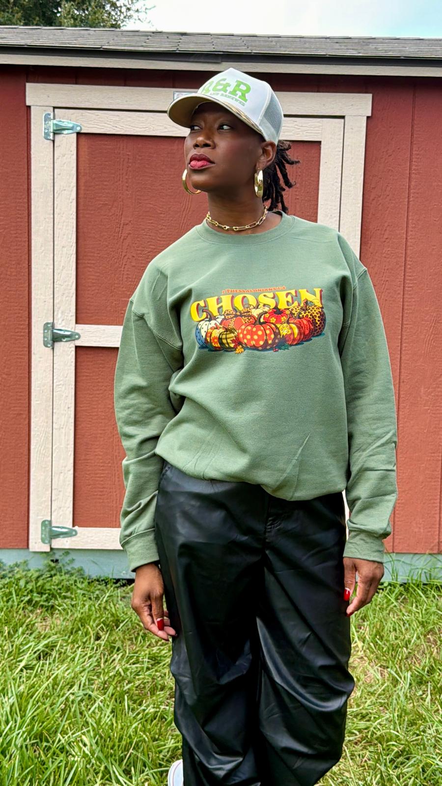 Christian Autumn CHOSEN Sweatshirt – Pumpkin Graphic Tee (Copy)